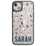 Personalised Terrazzo Custom Phone Case iPhone 14 Plus / Black Impact Case Blanc Space