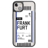 Personalised Frankfurt Boarding Pass Custom Phone Case iPhone 14 Plus / Black Impact Case Blanc Space