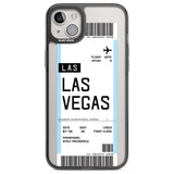 Personalised Las Vegas Boarding Pass Custom Phone Case iPhone 14 Plus / Black Impact Case Blanc Space