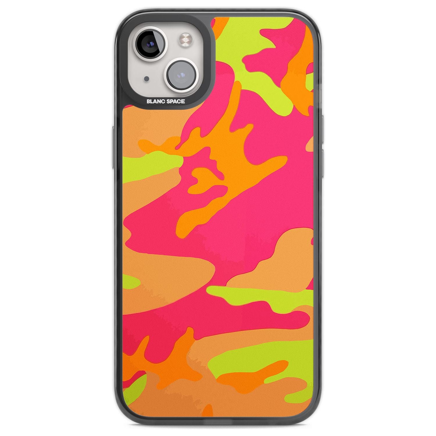 Neon Camo Phone Case iPhone 14 Plus / Black Impact Case Blanc Space