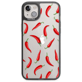 Chilli Pattern Phone Case iPhone 14 Plus / Black Impact Case Blanc Space