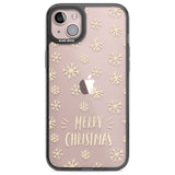 Christmas Snowflake Pattern Phone Case iPhone 14 Plus / Black Impact Case Blanc Space