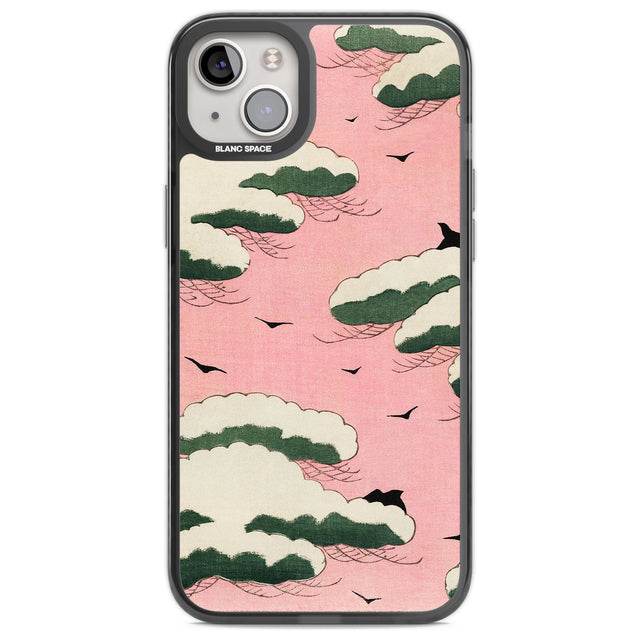 Japanese Pink Sky by Watanabe Seitei Phone Case iPhone 14 Plus / Black Impact Case Blanc Space