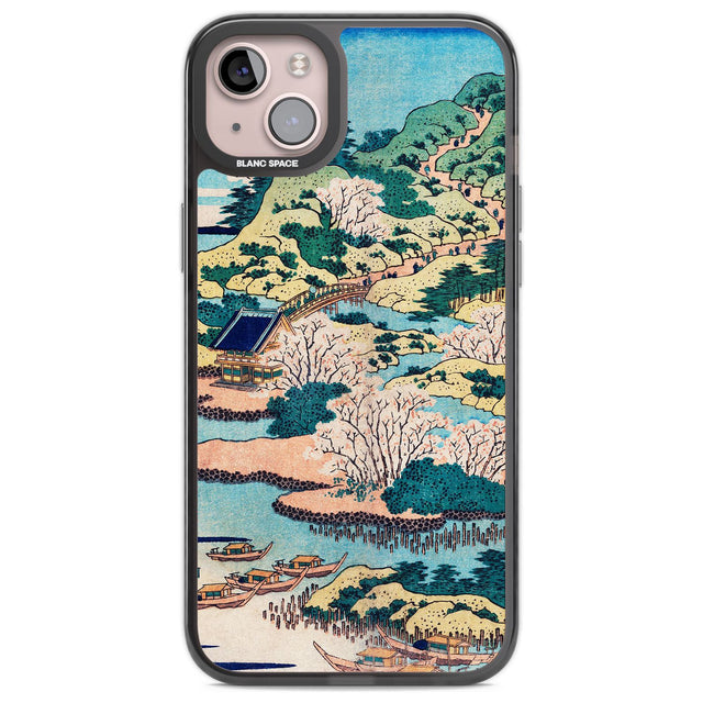 Coastal Community by Katsushika Hokusai Phone Case iPhone 14 Plus / Black Impact Case Blanc Space