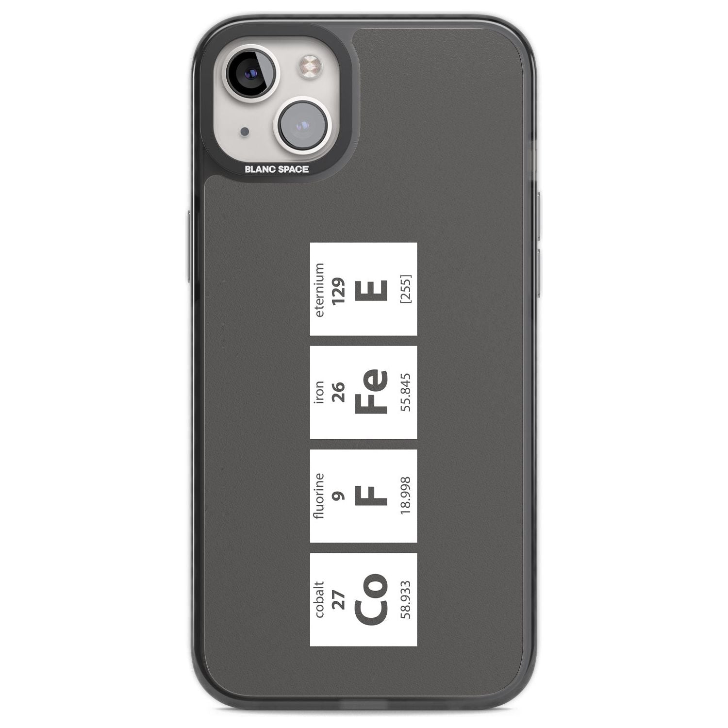 Coffee Element (Grey) Phone Case iPhone 14 Plus / Black Impact Case Blanc Space