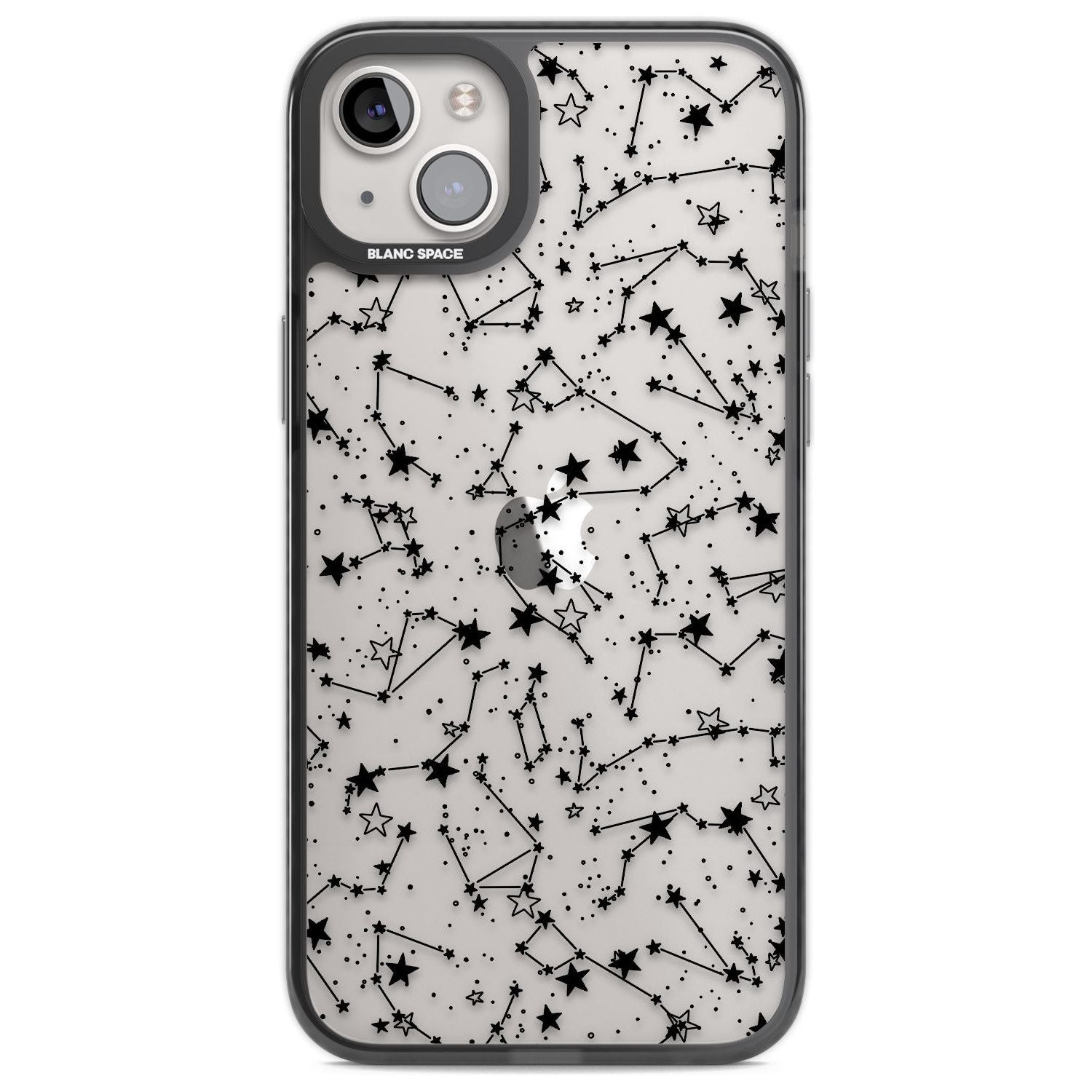 Constellations Phone Case iPhone 14 Plus / Black Impact Case Blanc Space