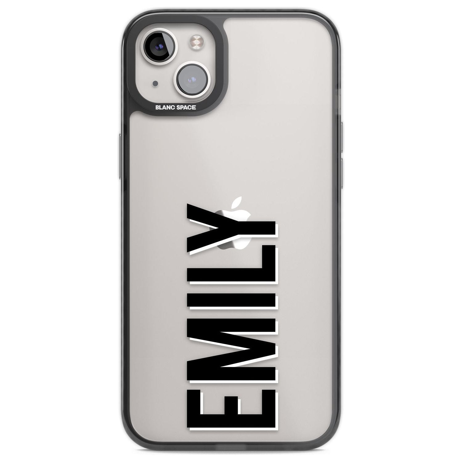 Personalised Clear Text  3A Custom Phone Case iPhone 14 Plus / Black Impact Case Blanc Space