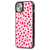 Red on Pink Dalmatian Polka Dot Spots