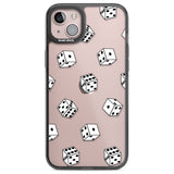 Clear Dice Pattern Phone Case iPhone 14 Plus / Black Impact Case Blanc Space