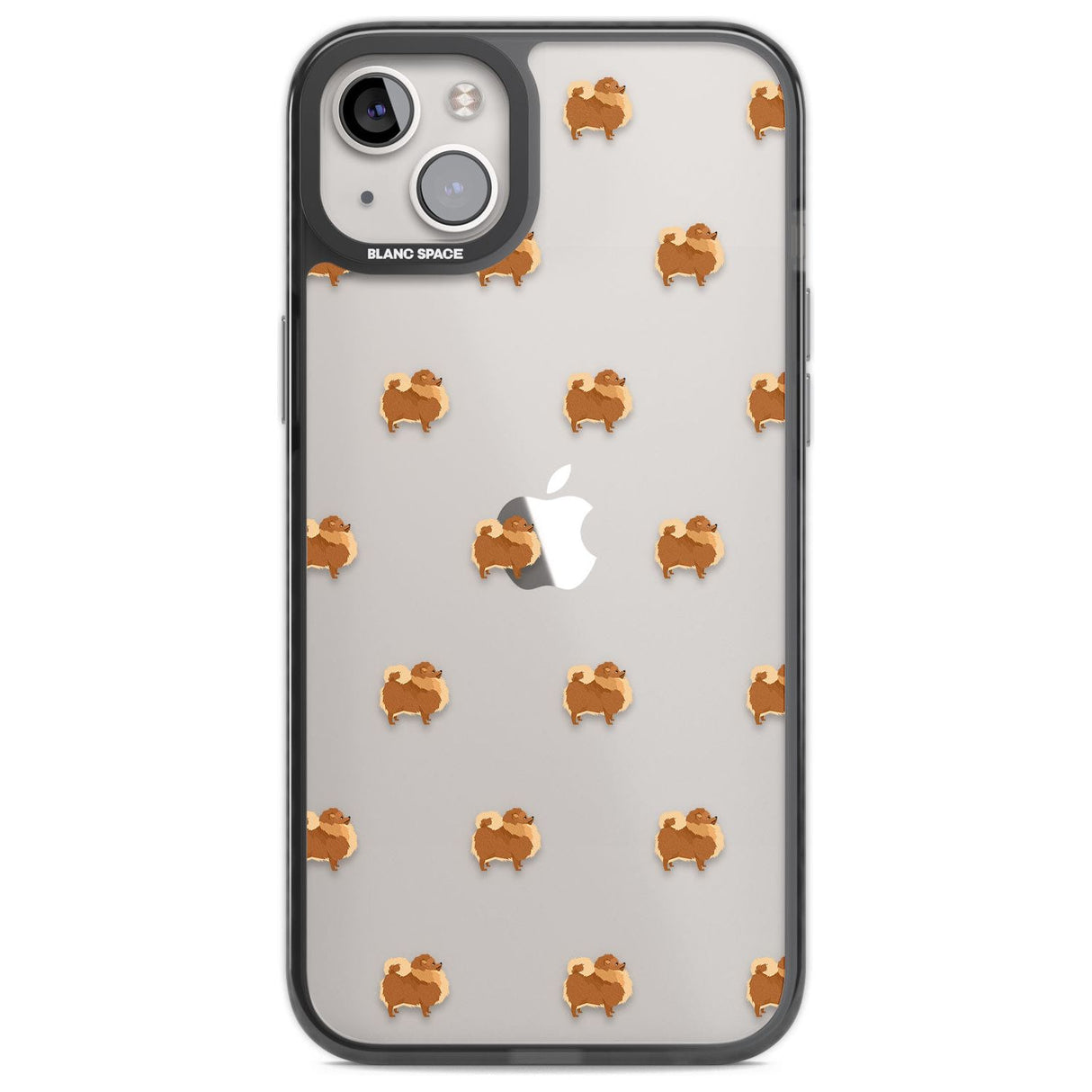 Pomeranian Dog Pattern Clear