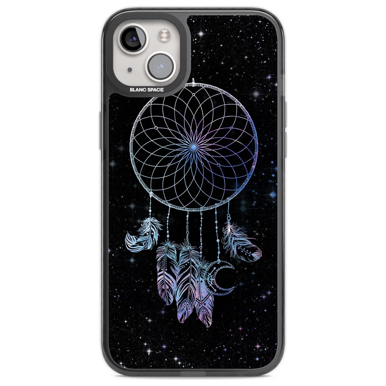 Dreamcatcher Space Stars Galaxy Print Phone Case iPhone 14 Plus / Black Impact Case Blanc Space