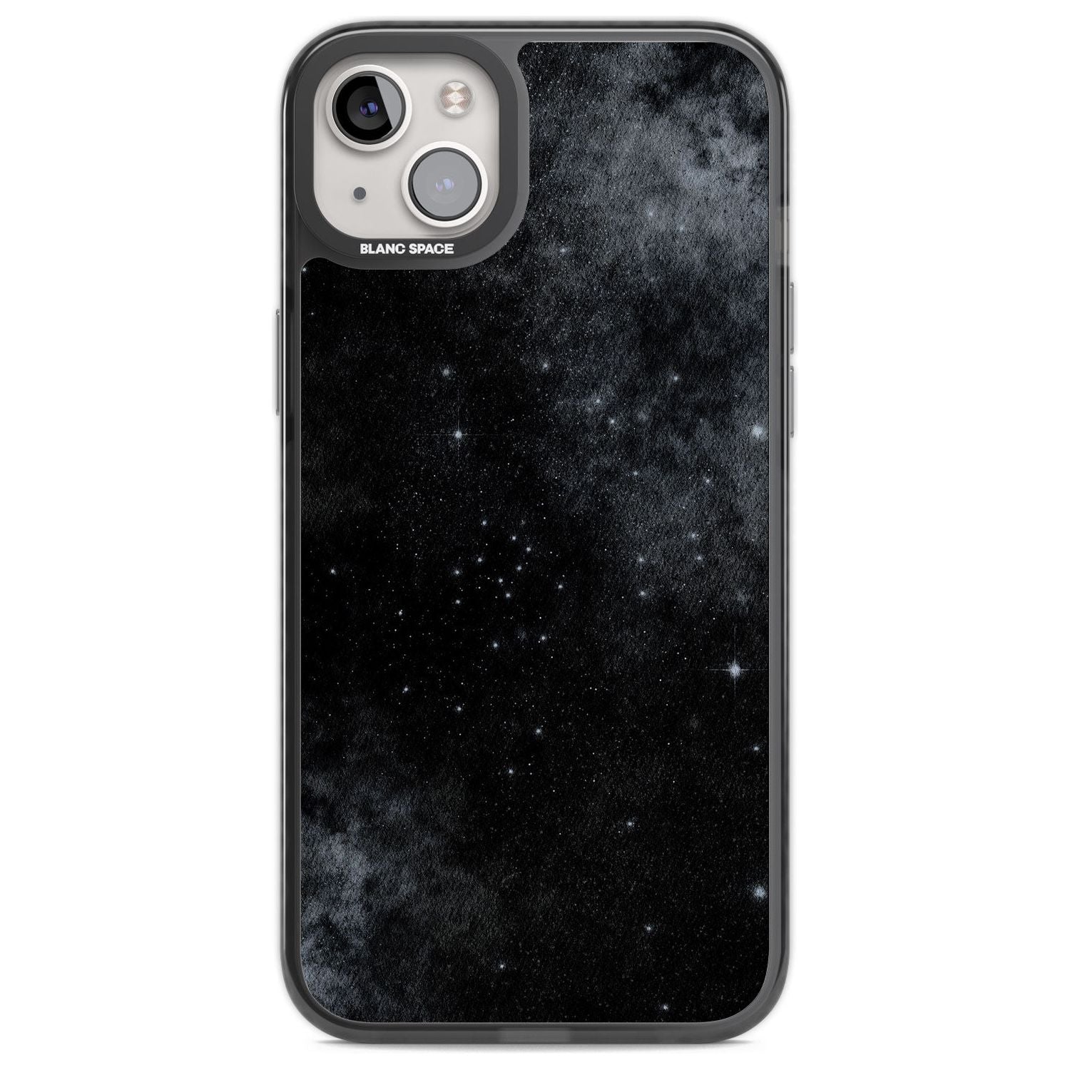 Night Sky Galaxies: Shimmering Stars Phone Case iPhone 14 Plus / Black Impact Case Blanc Space