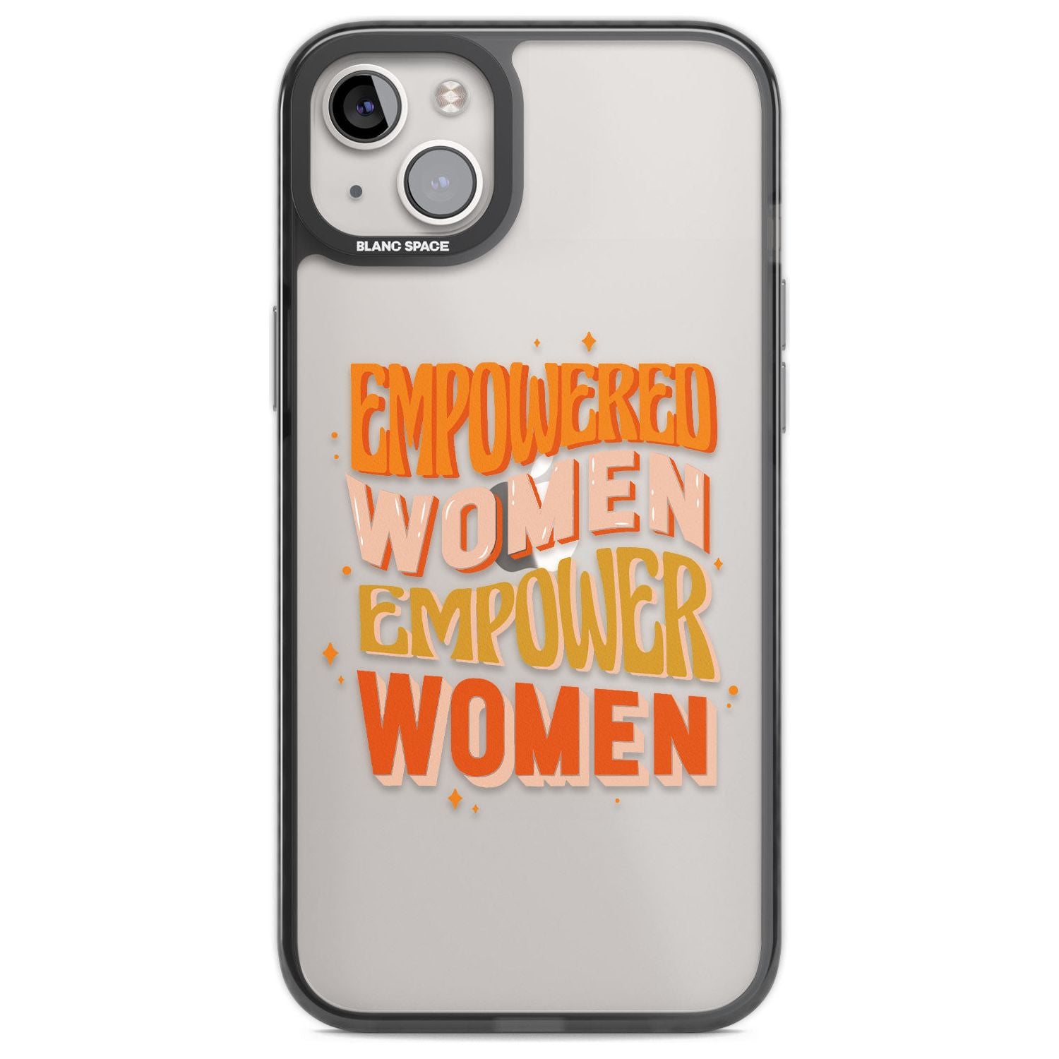 Empowered Women Phone Case iPhone 14 Plus / Black Impact Case Blanc Space
