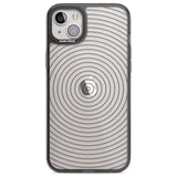 Abstract Lines: Circles Phone Case iPhone 14 Plus / Black Impact Case Blanc Space