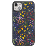 Wildflower & Leaves Cluster Design - Navy