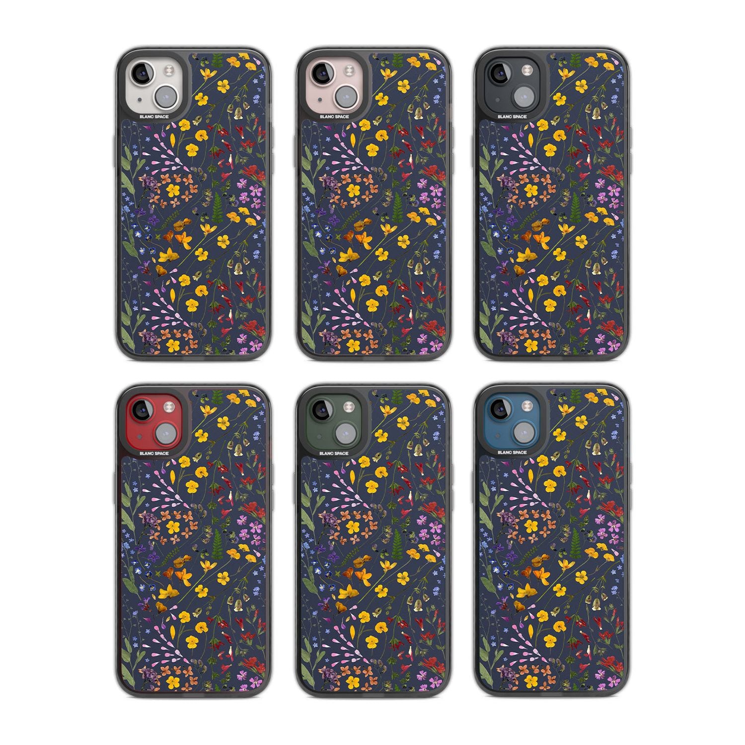 Wildflower Leaves Cluster Navy