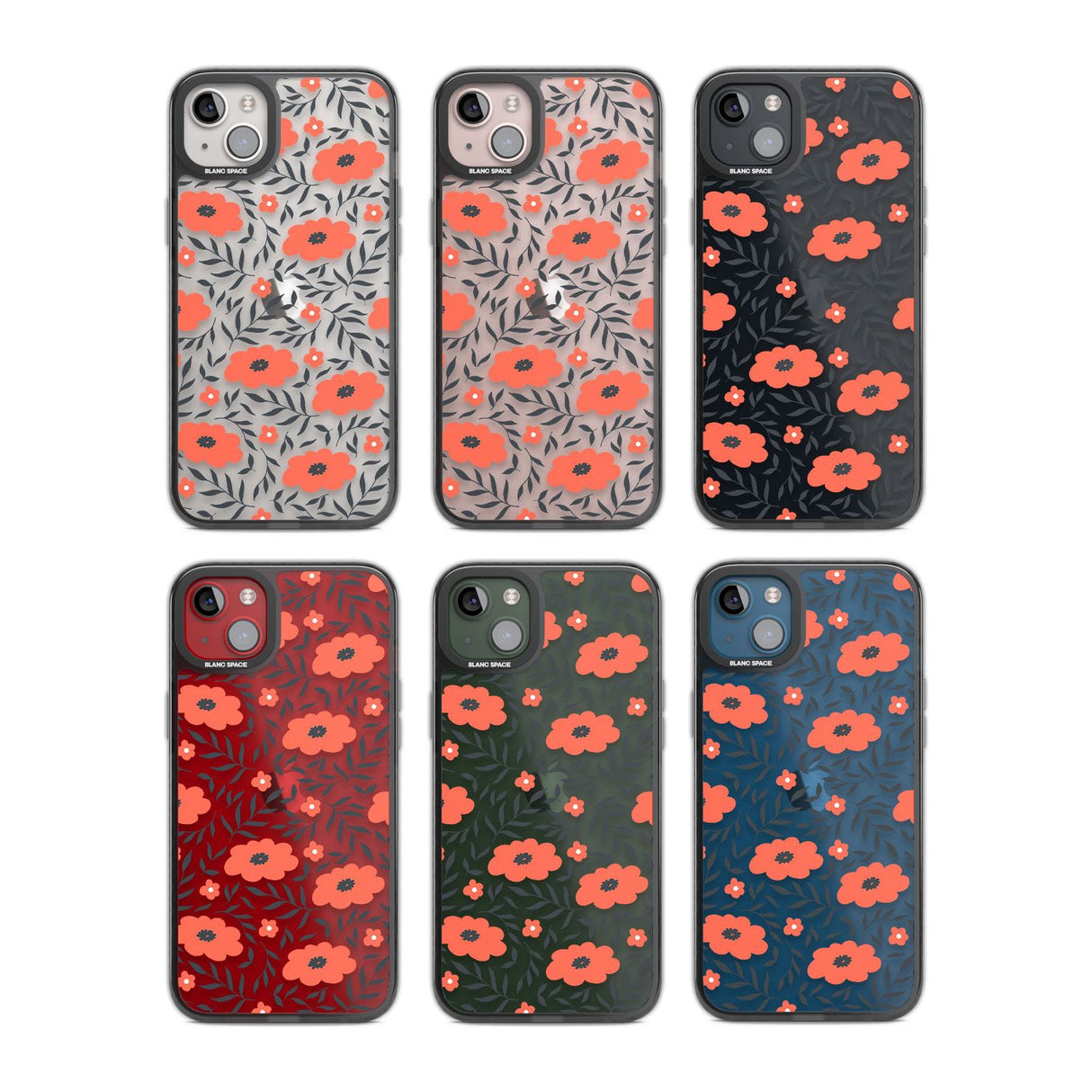 Red Poppy Transparent Floral