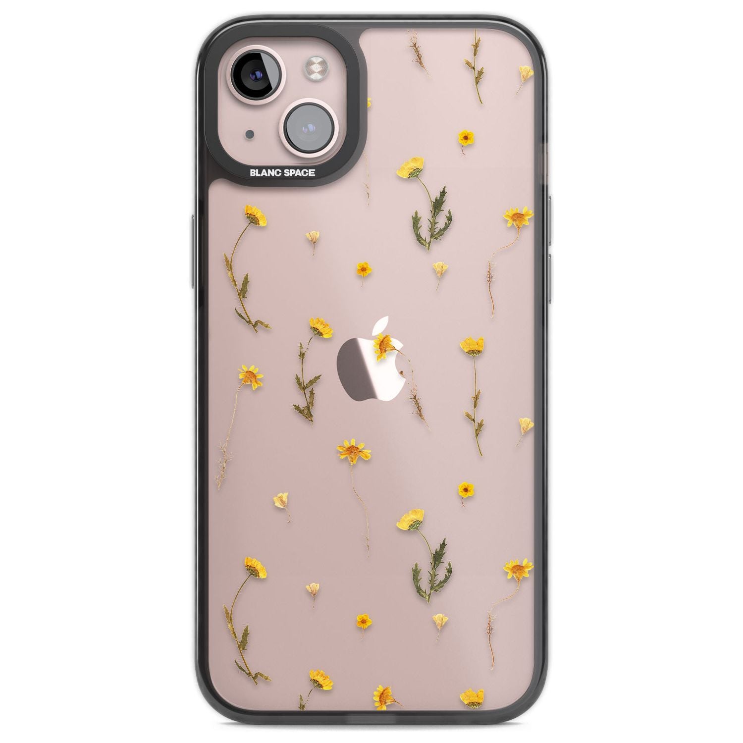 Mixed Yellow Flowers - Dried Flower-Inspired Phone Case iPhone 14 Plus / Black Impact Case Blanc Space
