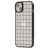 Simplistic Large Grid Pattern Black (Transparent)