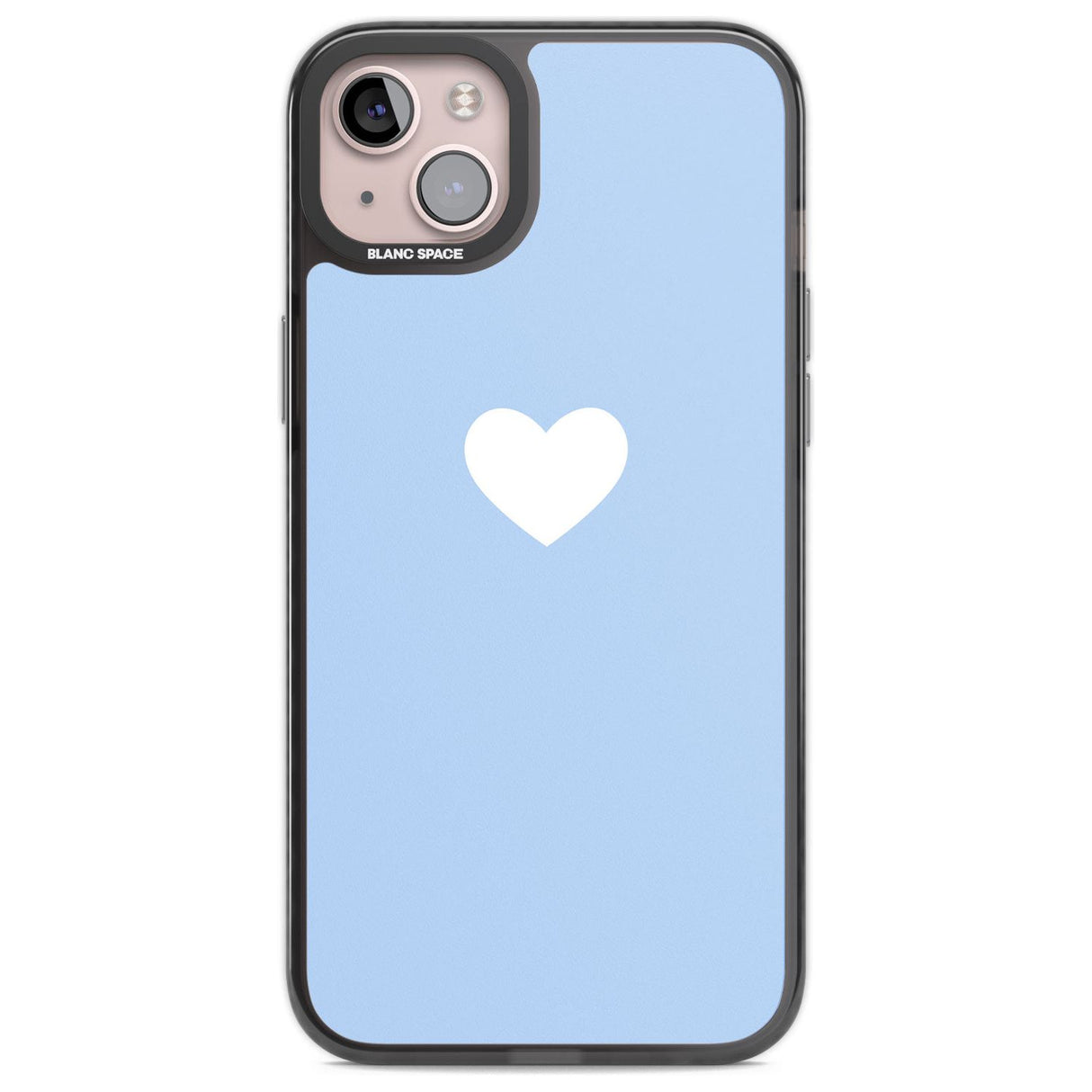 Single Heart Design: White & Baby Blue