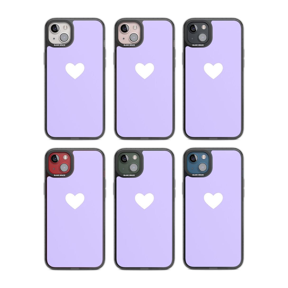 Single Heart White & Pale Purple