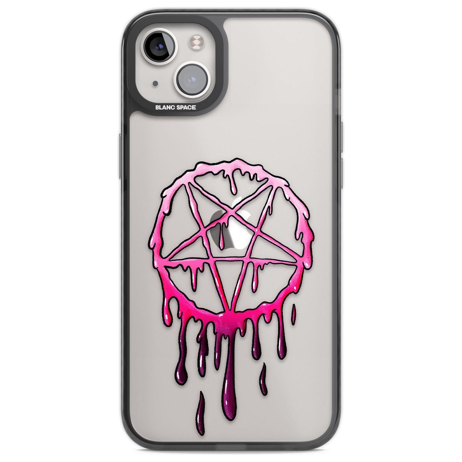 Pentagram of Blood Phone Case iPhone 14 Plus / Black Impact Case Blanc Space