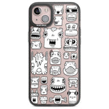 Burst Heads Phone Case iPhone 14 Plus / Black Impact Case Blanc Space