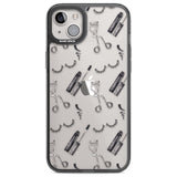 Eyelash Makeup Pattern Phone Case iPhone 14 Plus / Black Impact Case Blanc Space