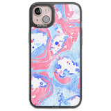 Pink, Blue & White Marbled Paper Pattern