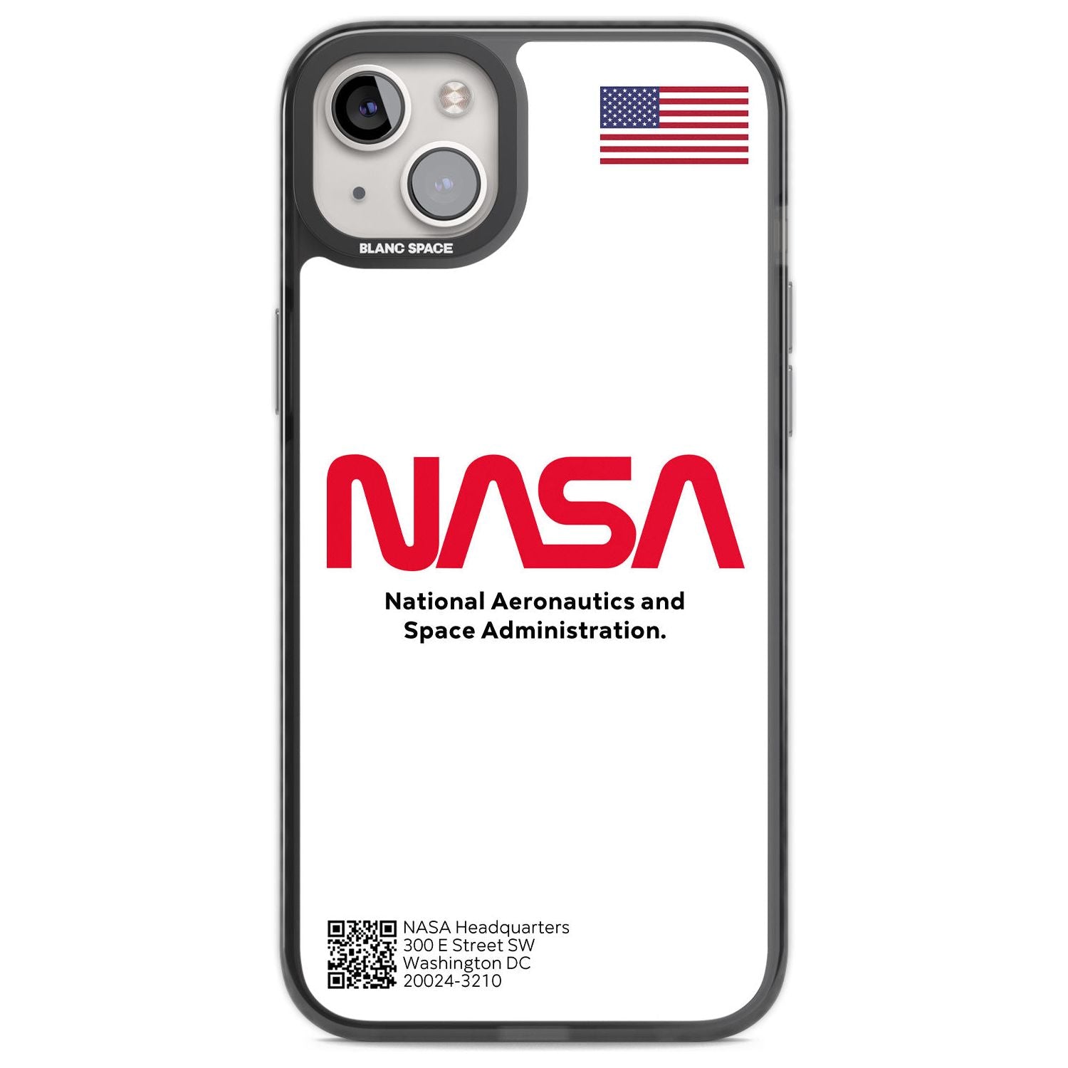 NASA The Worm Phone Case iPhone 14 Plus / Black Impact Case Blanc Space