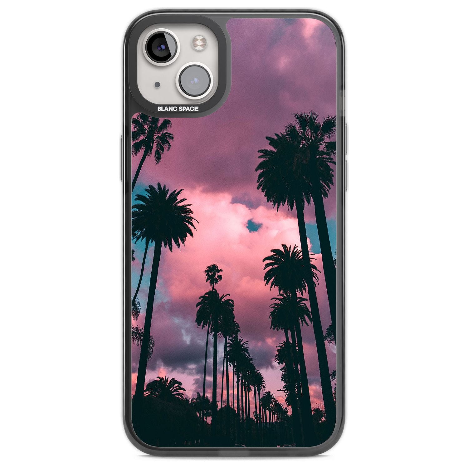 Palm Tree Sunset Photograph Phone Case iPhone 14 Plus / Black Impact Case Blanc Space