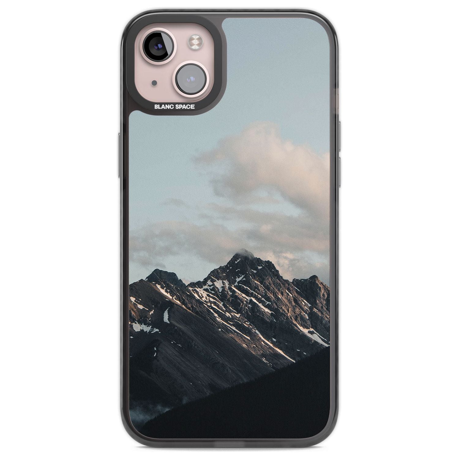 Mountain Range Phone Case iPhone 14 Plus / Black Impact Case Blanc Space