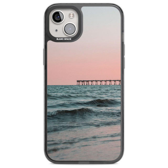 Beach Pier Photograph Phone Case iPhone 14 Plus / Black Impact Case Blanc Space
