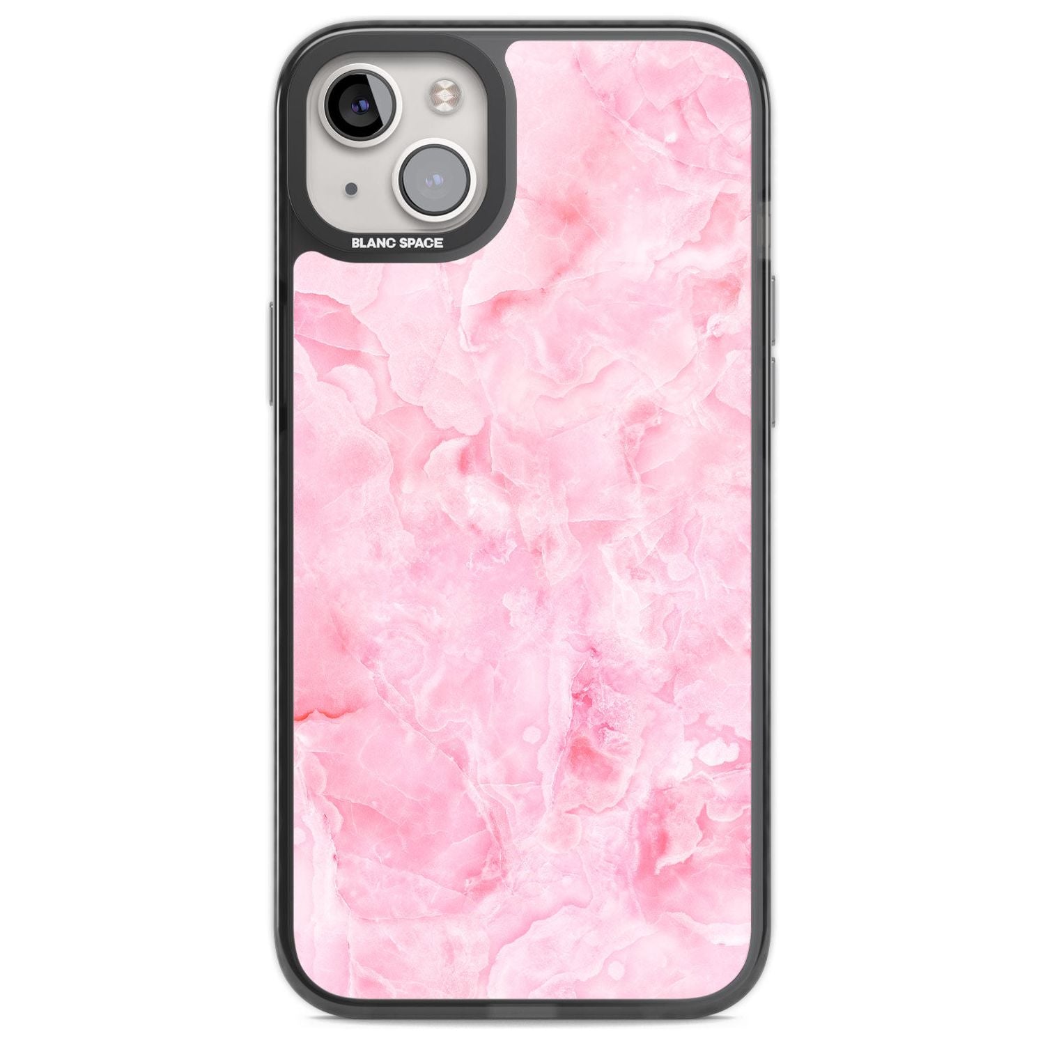 Bright Pink Onyx Marble Texture Phone Case iPhone 14 Plus / Black Impact Case Blanc Space