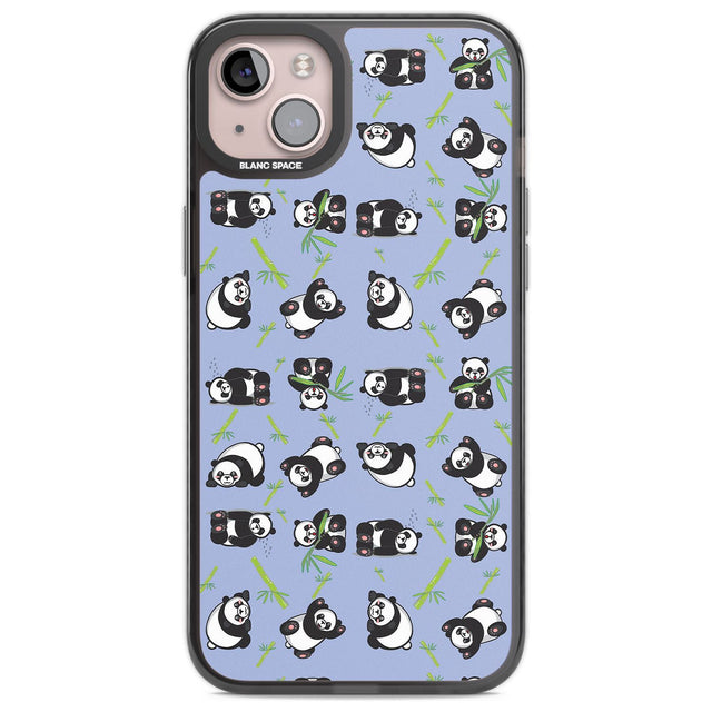 Panda Pattern Phone Case iPhone 14 Plus / Black Impact Case Blanc Space