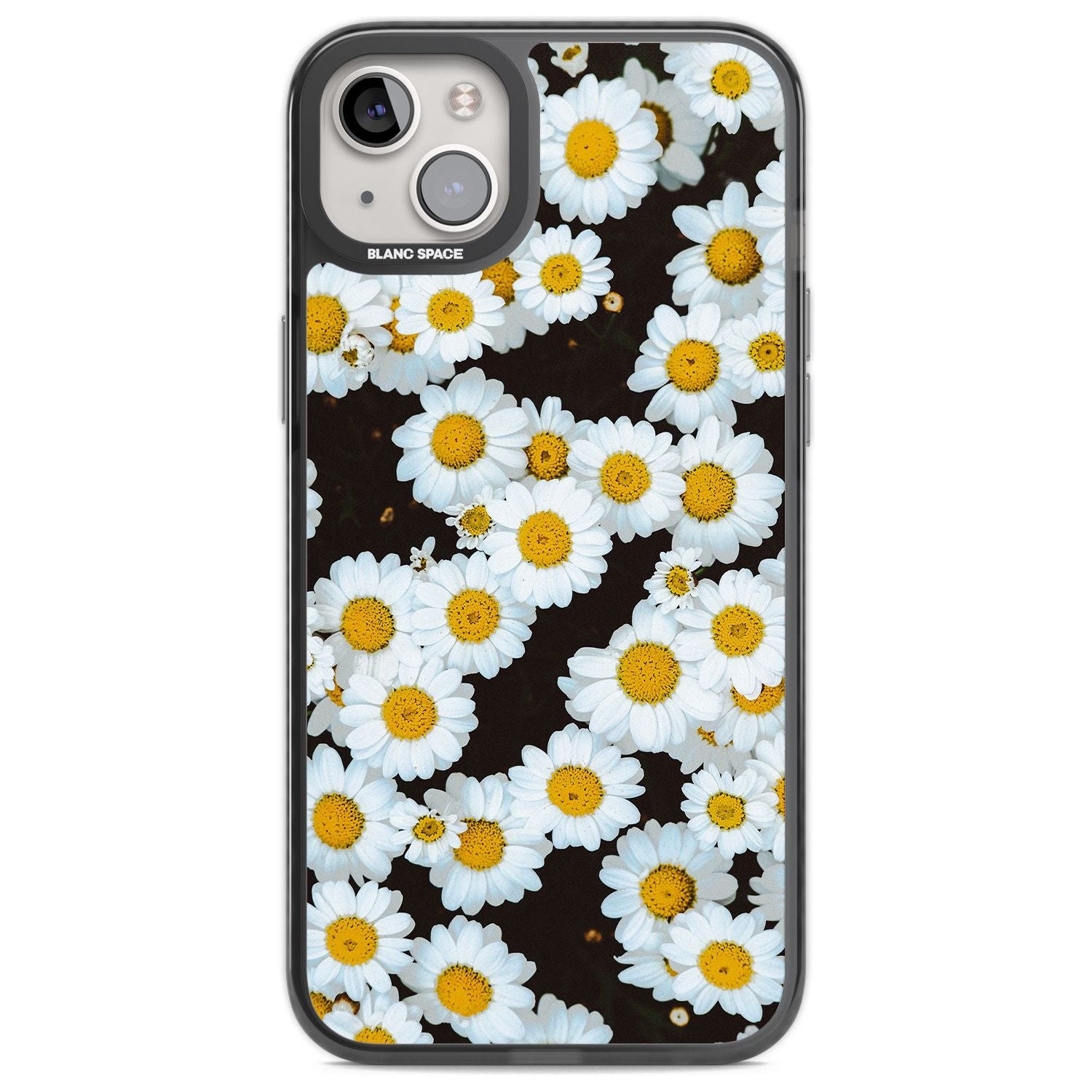 Daisies - Real Floral Photographs Phone Case iPhone 14 Plus / Black Impact Case Blanc Space