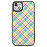 Crosshatch Plaid Phone Case iPhone 14 Plus / Black Impact Case Blanc Space