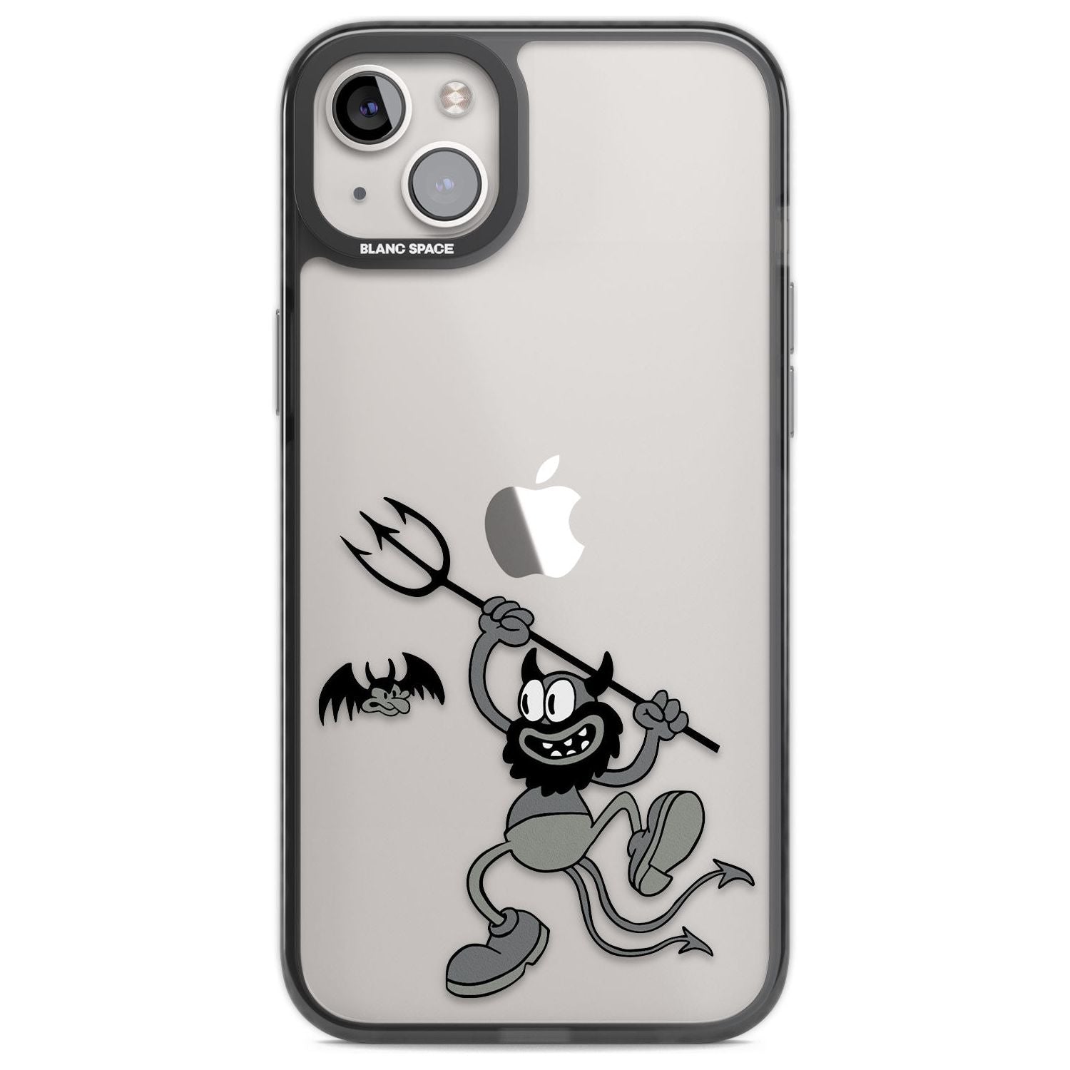 Dancing Devil Phone Case iPhone 14 Plus / Black Impact Case Blanc Space