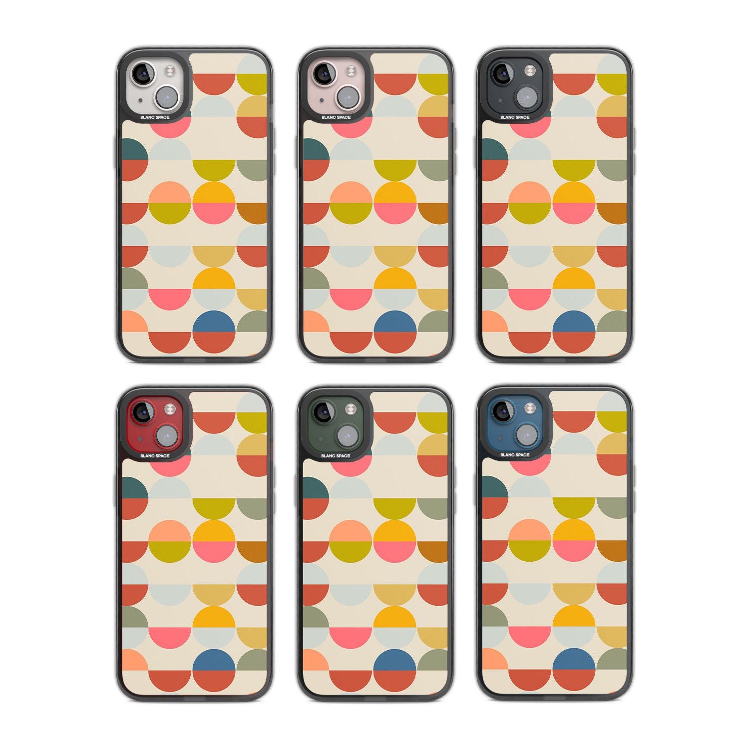Abstract Retro Shapes: Colourful Circles
