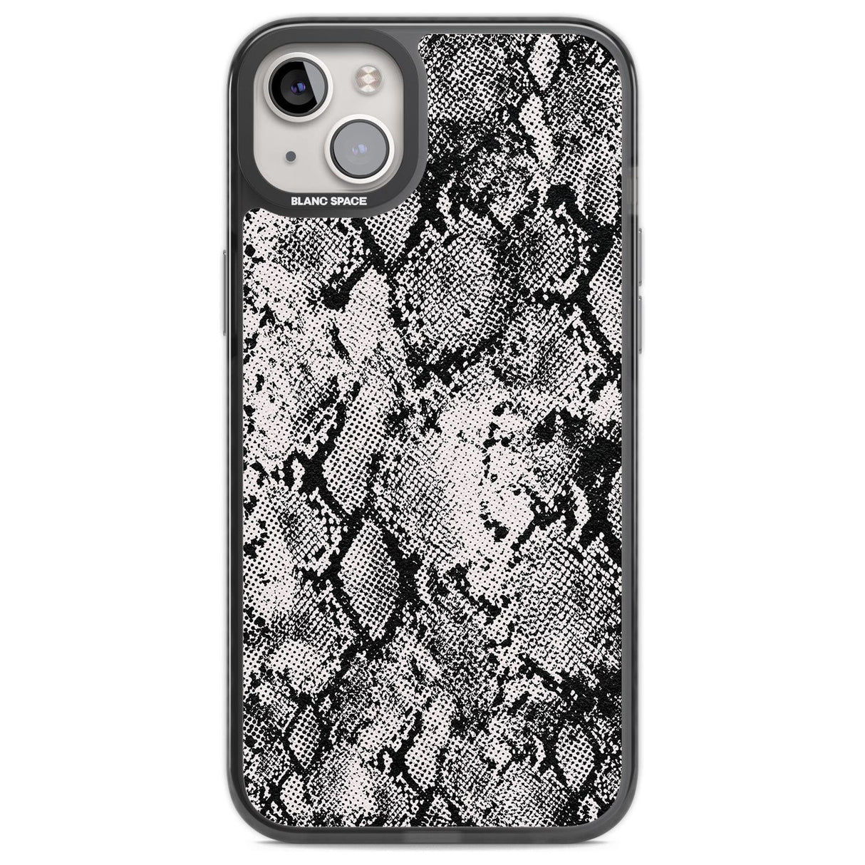 Pastel Snakeskin - Grey Phone Case iPhone 14 Plus / Black Impact Case Blanc Space