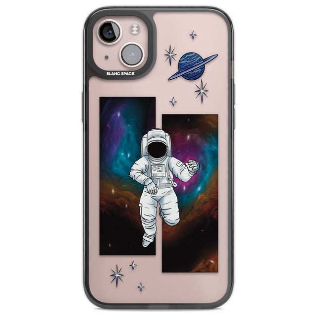 Escape The Nebula Phone Case iPhone 14 Plus / Black Impact Case Blanc Space