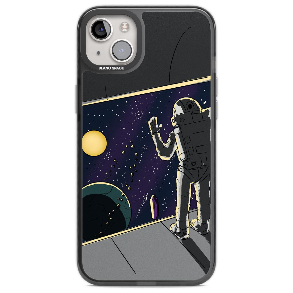 Home Phone Case iPhone 14 Plus / Black Impact Case Blanc Space