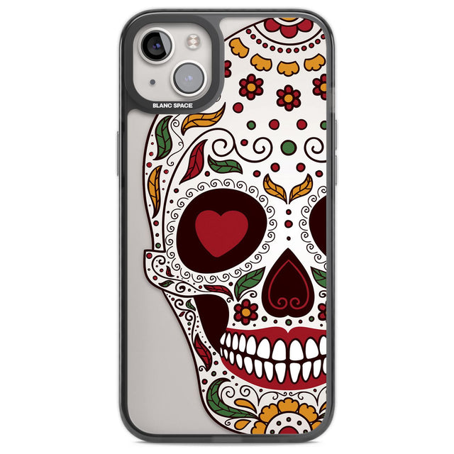 Autumn Sugar Skull Phone Case iPhone 14 Plus / Black Impact Case Blanc Space