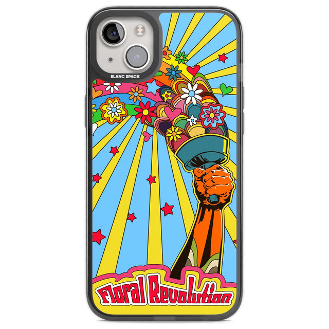 Floral Revolution Phone Case iPhone 14 Plus / Black Impact Case Blanc Space