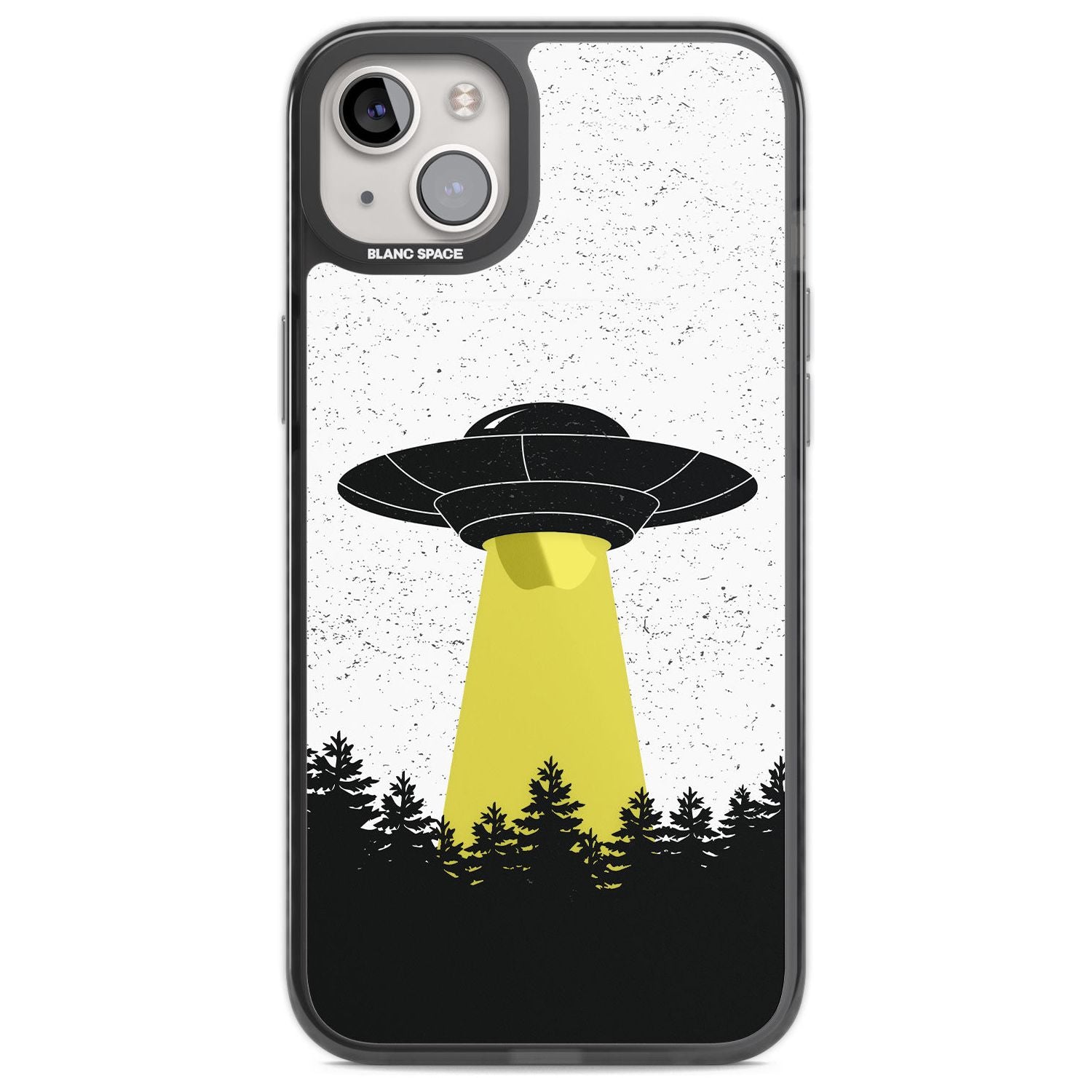 Alien Abduction Phone Case iPhone 14 Plus / Black Impact Case Blanc Space