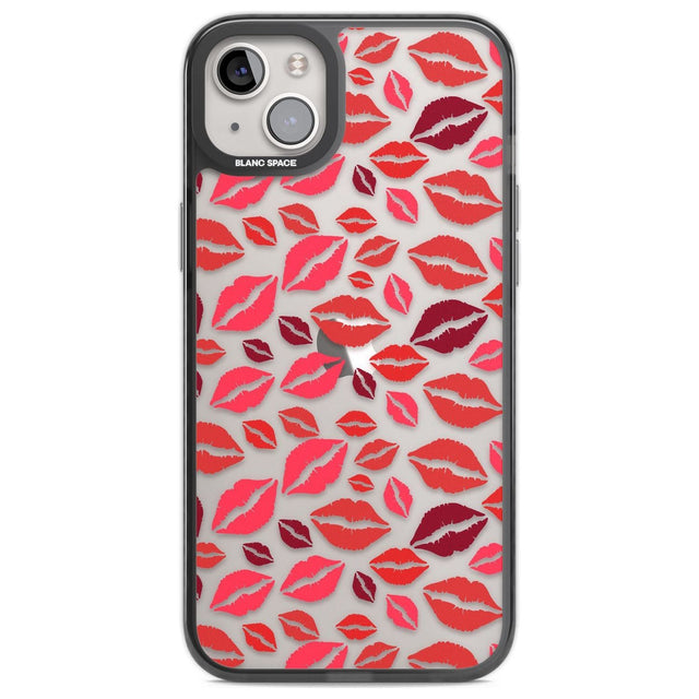 Lips Pattern Phone Case iPhone 14 Plus / Black Impact Case Blanc Space
