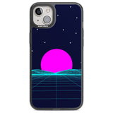 Miami Sunset Vaporwave Phone Case iPhone 14 Plus / Black Impact Case Blanc Space