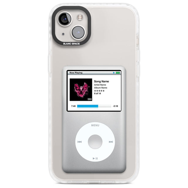Personalised Classic iPod Custom Phone Case iPhone 14 Plus / Impact Case Blanc Space