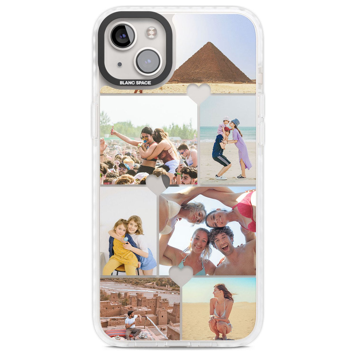 Personalised Heart Photo GridPhone Case for iPhone 14 Plus