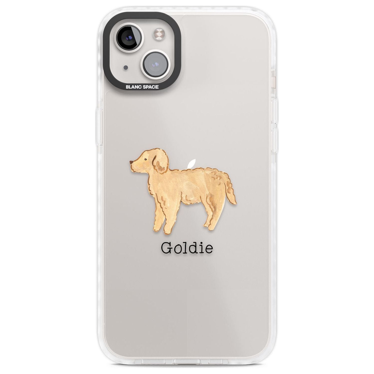 Personalised Hand Painted Goldendoodle Custom Phone Case iPhone 14 Plus / Impact Case Blanc Space